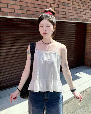 Lace Shirred Camisole Blouse