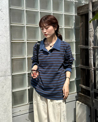 Striped Rugby Polo Shirt