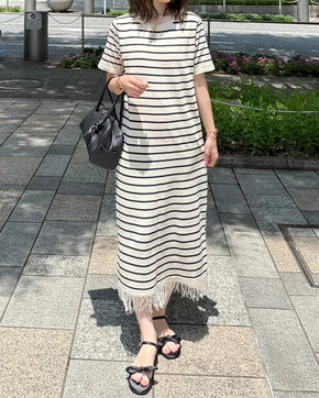 Striped long dress