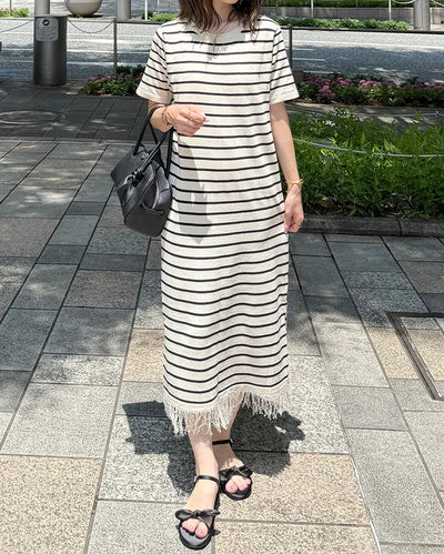 Striped long dress
