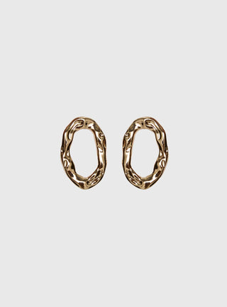 Rumie Oval Earrings Gold