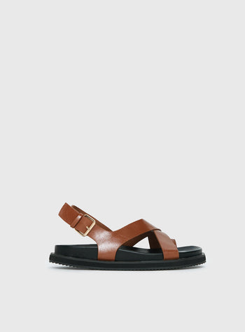 Billini Tennie Sandals Tan  Black