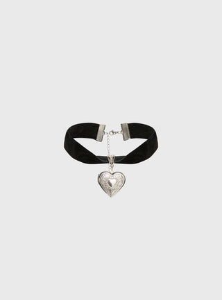 Laike Pendant Necklace Black  Silver