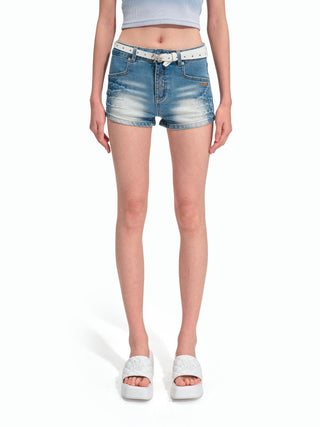 Equestrian Denim Shorts