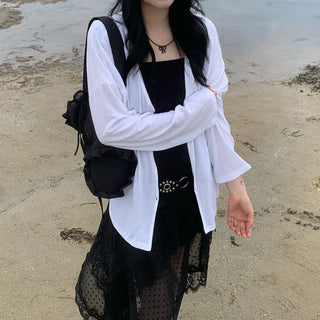 V-neck loose cardigan