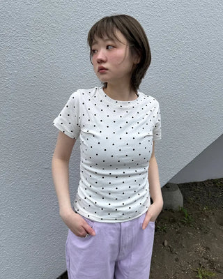Polka Dot Short Sleeve T-Shirt