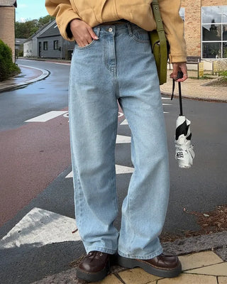 Wide-fit denim pants