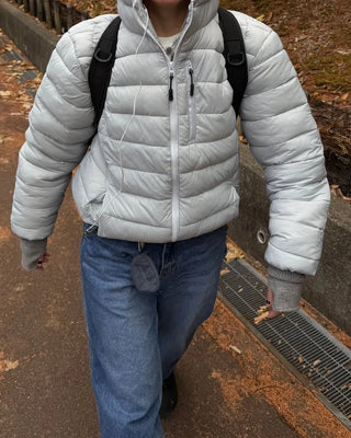 High-neck light padded jacket