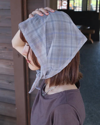 Checkered hair bandana