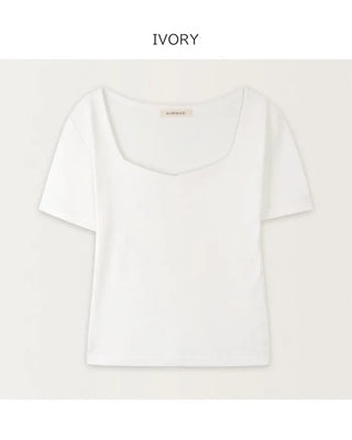 Square neck T-shirt