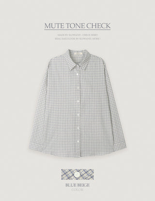 Mute Tone Check Shirt - 2 colors