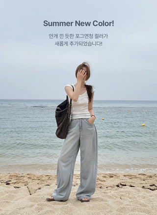 Summer wide chino pants