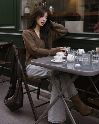 Colored knit cardigan - 4 colors