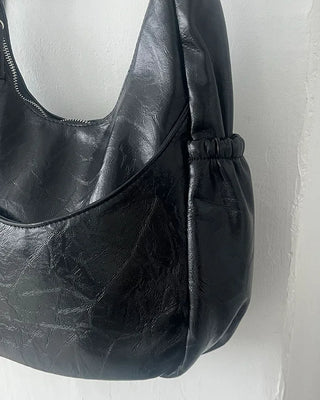 Leather 2-way shoulder bag