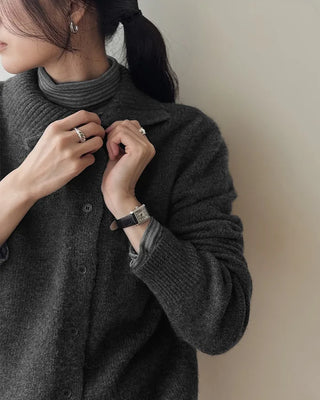 Striped turtleneck T-shirt