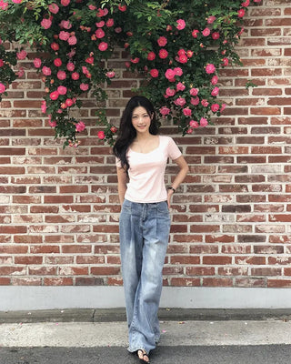 Daily Cover One-Pleat Denim Pants