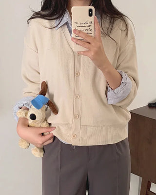 V-neck cardigan