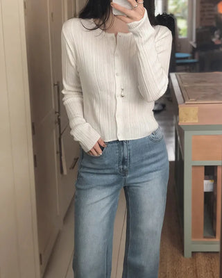 Slim Rib Cardigan - 4 Colors
