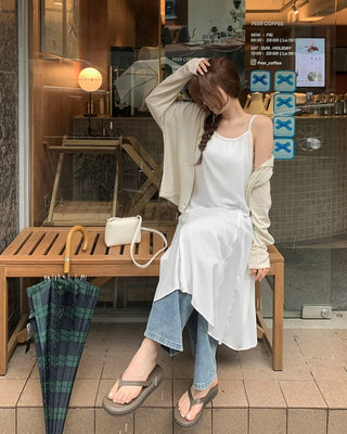 See-through camisole dress