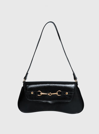 Pulse Shoulder Bag Black  Gold