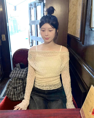 Sleeveless & Lace Long-Sleeve T-Shirt Set