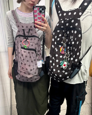 Polka Dot Nylon Backpack