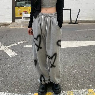 [Unisex] Heart Print Training Pants
