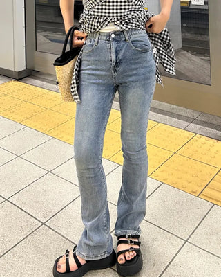 Slim-fit denim pants