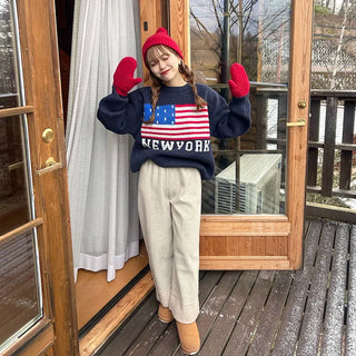New York logo knit