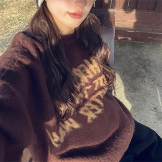 (Unisex) Jacquard Lettering English Knit