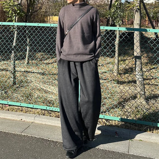 (Unisex) Ribbed Fingerhole Turtleneck