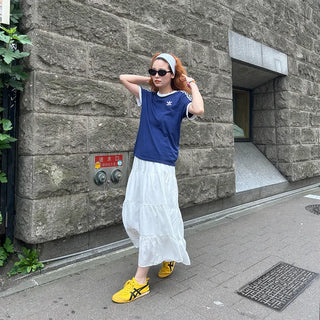 Tiered long skirt