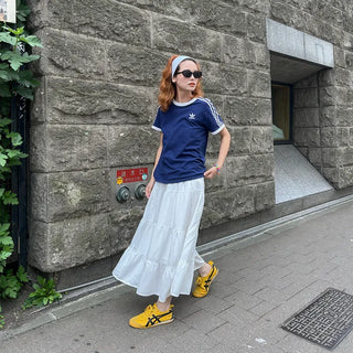 Tiered long skirt