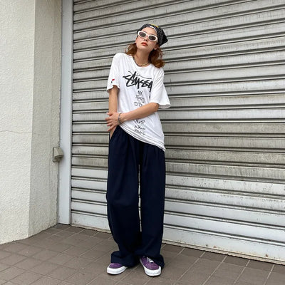 Linen-like pintuck pants