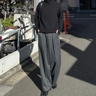 (Unisex) Ribbed Fingerhole Turtleneck