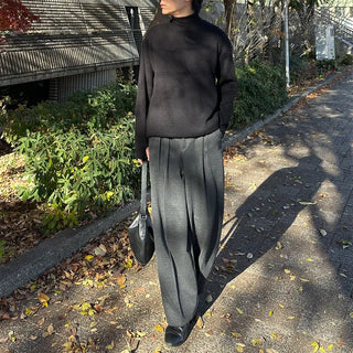 (Unisex) Ribbed Fingerhole Turtleneck