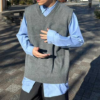 (Unisex) V-neck vest