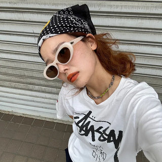 Pastel oval sunglasses