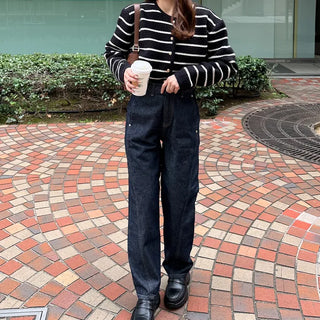 Non-washed denim pants