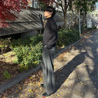 (Unisex) Ribbed Fingerhole Turtleneck