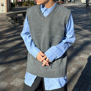 (Unisex) V-neck vest