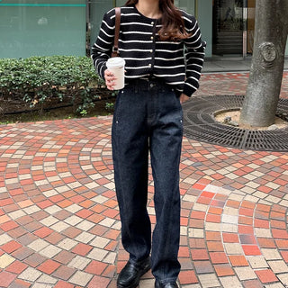 Non-washed denim pants