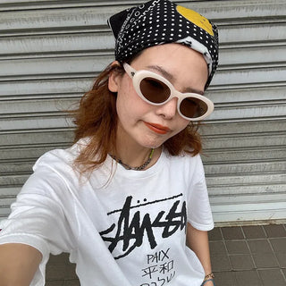 Pastel oval sunglasses