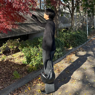 (Unisex) Ribbed Fingerhole Turtleneck