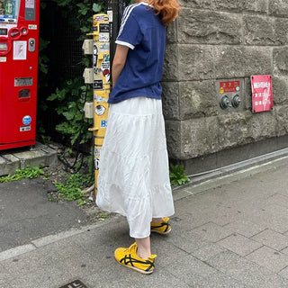 Tiered long skirt