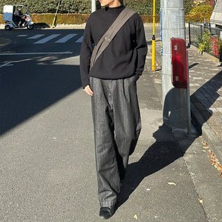 (Unisex) Ribbed Fingerhole Turtleneck