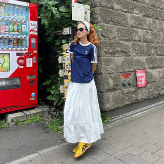 Tiered long skirt