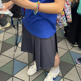 Half-pleated skirt