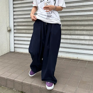 Linen-like pintuck pants
