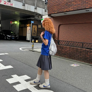 Half-pleated skirt
